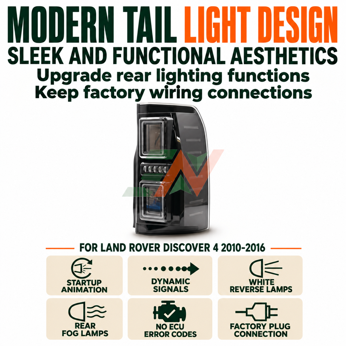 LED Tail Light Assembly Land Rover Discovery 4 dynamic signal light with startup animation
