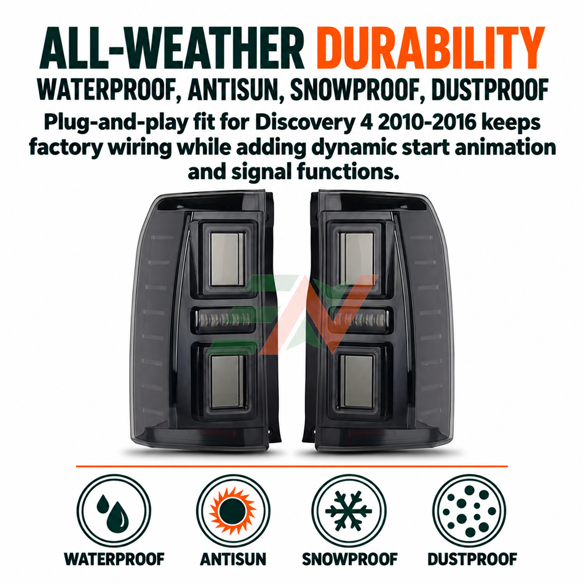 LED Tail Light Assembly Land Rover Discovery 4 ECU error prevention - internal resistors