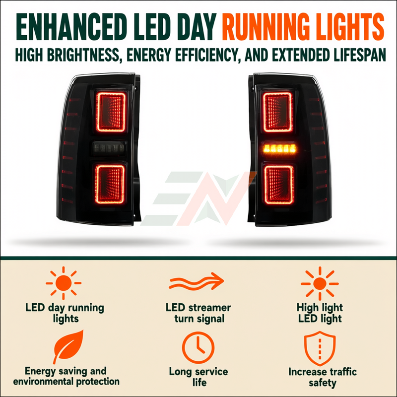 LED Tail Light Assembly Land Rover Discovery 4 LED running lights with red diodes and start animation