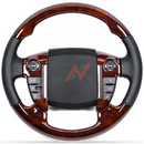 Mahogany Wood Steering Wheel for Land Rover Discovery 4 L319 with upper and lower wood sections