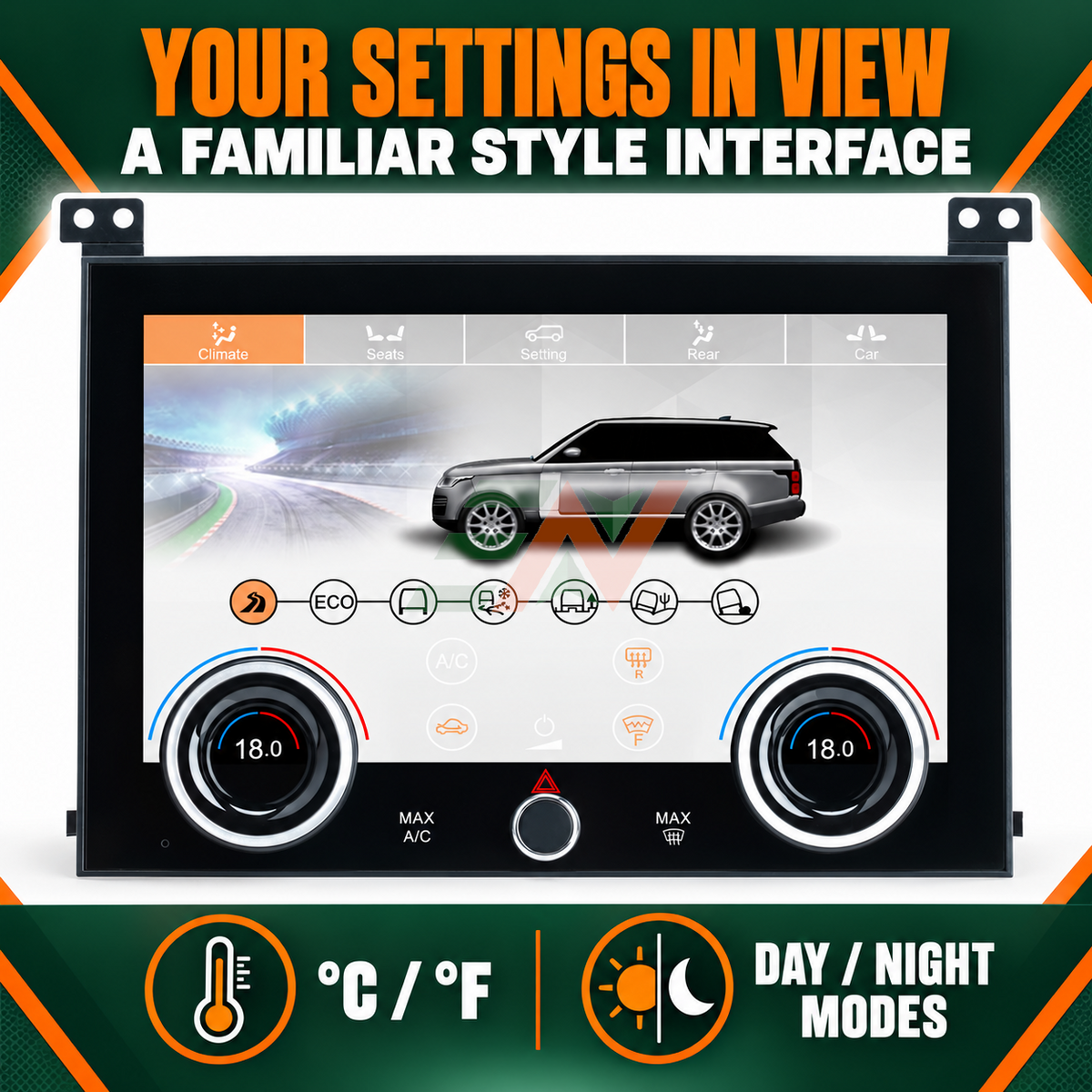 New-Gen HD IPS Touch Screen Climate Control Module for Range Rover Vogue L405