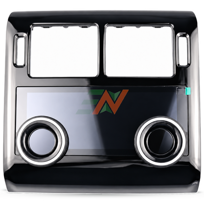 Range Rover Vogue L405 AC control module black front panel with two rotary knobs