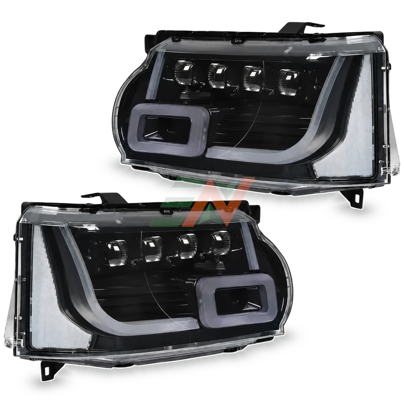 Vehicle headlamp L322 to L405 look upgrade for Range Rover Vogue L322 with LED Matrix front headlights
