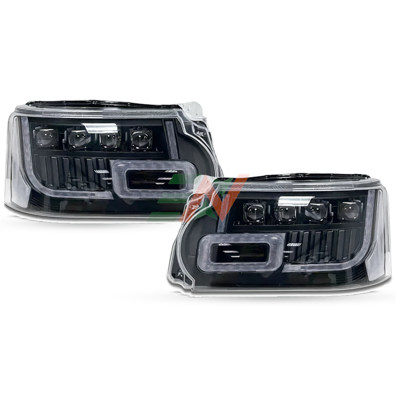 Vehicle headlamp upgrade for Range Rover Vogue L322 with L405 style LED Matrix front headlights