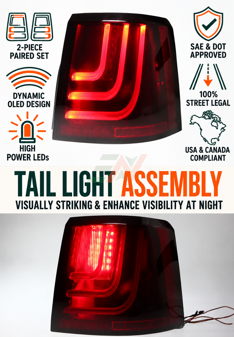 Vehicle headlamp replacement Range Rover Sport L320 high power LED tail lights with dynamic OLED design