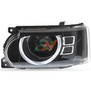 Vehicle headlamp replacement for Range Rover Vogue L322 with Defender design headlights and DRLs