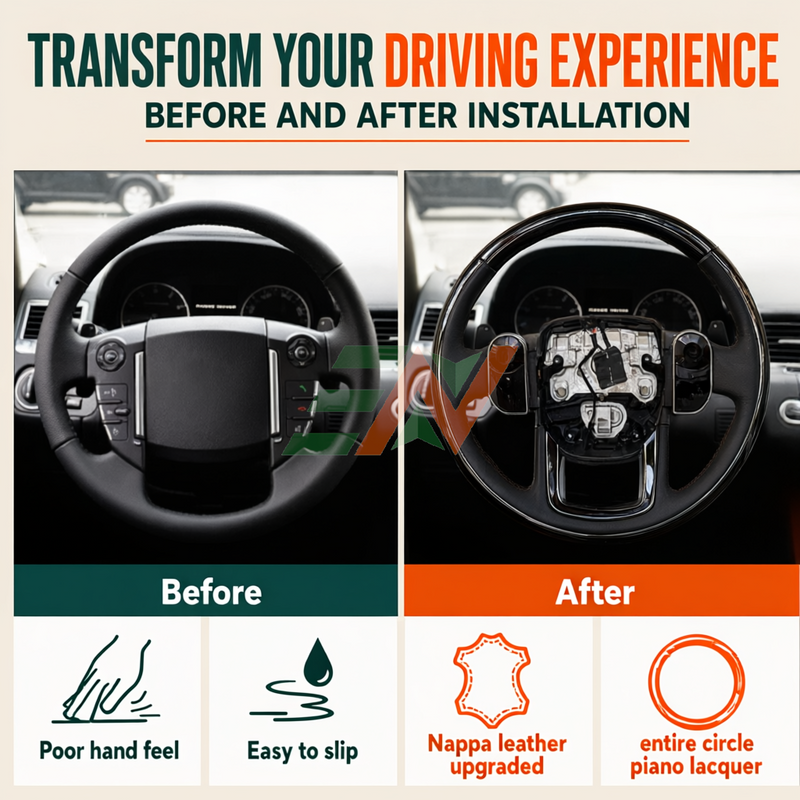 Vehicle steering wheels Land Rover Discovery 4 new-gen style steering wheel with Nappa leather upgrade